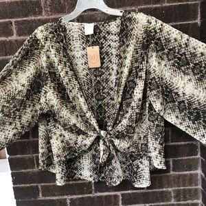 Tie Front Blouse Size L